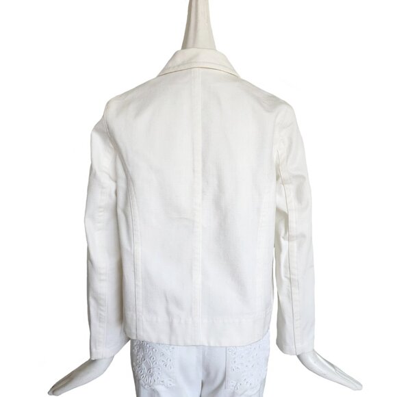 MARNI OFF WHITE 2020 BOXY COTTON JACKET (38) - Picture 5 of 7